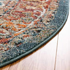 Unique Loom Isabella Collection Area Rug - Rossellini (7' 10" Round, Rust Red/ Beige)