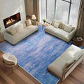 8x10 Abstract Area Rugs for Living Room, Modern Washable Indoor Rug for Bedroom, Thin Soft Large Non-Slip Carpet for Dining Room Home Office Farmhouse Decor - Abstract Blue Purple