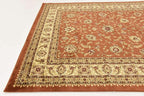 Unique Loom Voyage Collection Traditional Oriental Classic Intricate Design Area Rug (7' 0 x 10' 0 Rectangular, Terracotta/Ivory)