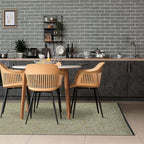 LUXE WEAVERS Modern Farmhouse Green 8x10 Washable Area Rug, Anti-Slip Diamond Pattern Carpet