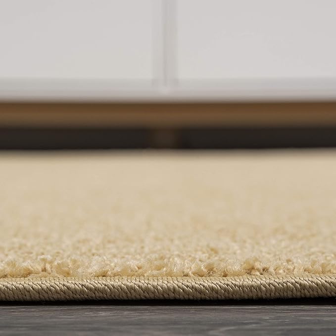 JONATHAN Y Haze Solid Low-Pile Mustard 8' Round Indoor Area Rug, Coastal,Bohemian,Minimalist,Classic, Easy-Cleaning for Living Room,Bedroom,Kitchen,Pet Friendly,Non-Shedding (SEU100B-8R)