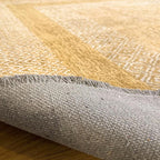 Alfa Rich 3x5 Amber Gold Washable Area Rugs for Living Room Bedroom Kitchen Dining Cotton Runner