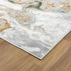 LUXE WEAVERS Marble Swirl Abstract Area Rug, Green 6x9
