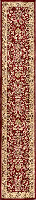 Unique Loom Sialk Hill Collection Area Rug - Washington (2' 11" x 16' 5" Runner Burgundy/Cream)