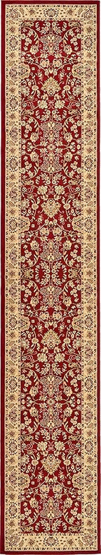 Unique Loom Sialk Hill Collection Area Rug - Washington (2' 11" x 16' 5" Runner Burgundy/Cream)