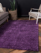 Unique Loom Solo Collection Area Rug - Calabasas (5' 3" x 7' 7" Rectangle, Violet)