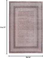 Alfa Rich 7x10 Light Gray Washable Area Rugs for Living Room Bedroom Kitchen Dining Cotton Decor Rug