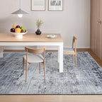 Toneed Abstract Area Rug 8x10 Modern Washable Rug Soft Non Slip Rug Low Pile for Bedroom Living Room Dining Room Grey