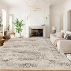 Washable Area Rugs for Living Room 4’x6’ Non Slip Low Pile Area Rugs for Bedroom Foldable Vintage Carpets