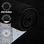 Large Area Rugs for Living Room Bedroom, 4x6 Feet Black Rug, Minimalist Modern Shag Rug, Soft Thick Comfy Memory Foam Indoor Carpet, Non-Slip Washable Rug for Boys Girls Dorm Nursery Room Home Decor