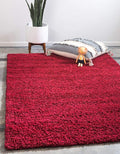 Unique Loom Solid Shag Collection Area Rug (3' 3" x 5' 3" Rectangle, Cherry Red)