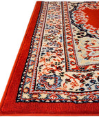 Unique Loom Reza Collection Traditional Persian Style Area Rug, 7 x 10 ft, Terracotta/Ivory