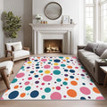 Polka Dots Rugs for Kids Room -Polka Dot Rug, 3x5 ft, Colorful Dots Area Rug, Multicolor Geometric Washable Non-Slip Rugs for Entryway, Kids Nursery Playroom Home Decor & Gifts