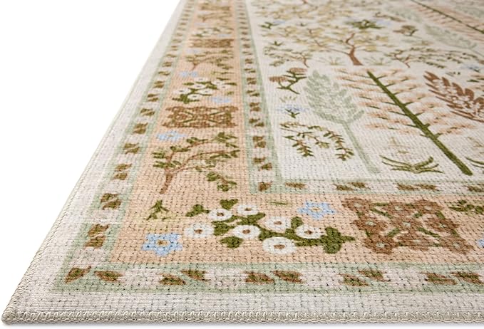Loloi Rifle Paper Co. Canopy Collection CNP-01 Cream 5'-0" x 7'-6" Area Rug