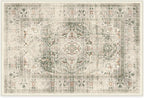 RUGGABLE Washable Vintage Area Rug – Sarrah Sage 2x3, Stain-Resistant, Non-Slip – Small Machine Washable Rugs for Living Room, Bedroom, Hallway, Entryway & Bathroom–with Standard Pad