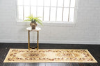 Rugs.com Chateau Collection Rug – 2' x 5' 3 Runner Cream Medium Rug Perfect for Hallways, Entryways