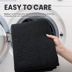EARTHALL Washable Runner Rug 3x10 Ft Non Slip Runners for Hallways Long Cotton Rubber Backed Kitchen Runner Braided Indoor Floor Carpet Runners for Entryway, Hallway, Kitchen, Black