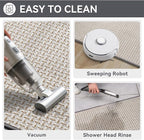 Indoor Door Mat 24x72 Dirt Resistant and Absorbent, Non-Slip Rubber Backing Floor Mats, Easy Clean Low-Profile Doormat for Entryway, Front Door, Inside Entrance Gray
