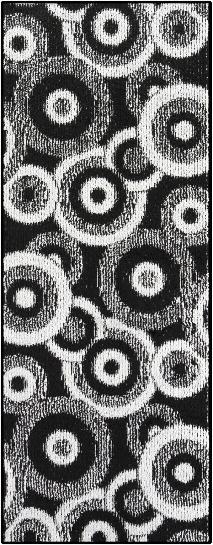 Custom Size Black Hallway Runner Rug | Cut to Length 2'3" x 6' (Runner) | Non-Slip & Machine Washable | REMNAZ