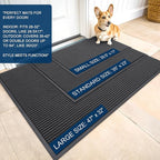OLANLY Front Door Mat Indoor Outdoor Entrance, Waterproof Heavy Duty Doormat, Fade Resistant, Low Profile, Easy Clean Patio Porch Welcome Floor Mats for Entry, 35x23, Charcoal Grey