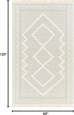 Mark&Day Wool Rugs, 8x10 Nishnabotny Cottage Light Gray Area Rug, Grey Beige Carpet for Living Room, Bedroom or Kitchen (8' x 10')