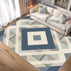 Geometric Rug, Washable 6x8 Rug for Living Room, Modern Abstract Patterned Indoor Carpet, Geometric Decor for Home, Bedroom, Soft Non Slip Thin Design FER100