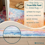 Istana Hallway Runner Rug 2.5x8 - Galaxy Kitchen Rugs Non Slip Washable -Silk's Soft Touch Carpet Runner - Stylish Rugs for Home