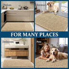 OLANLY Dog Door Mat for Muddy Paws 40x24, Absorbs Moisture and Dirt, Absorbent Non-Slip Washable Doormat, Quick Dry Chenille Mud Mat for Dogs, Entry Indoor Entryway Carpet for Inside Floor, Beige