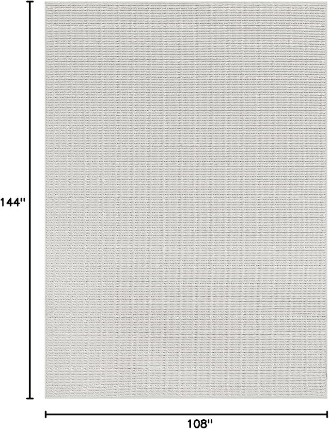 Beverly Rug Micro Loop Large Area Rug White 9x12 Modern Luxury Trellis Geometric Durable Indoor Area Rugs for Living Dining Room Office Stain Resistant Non Shedding Casual Indoor Carpet White 9 x 12