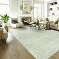 Sage Green Area Rug 5x7,Boho Abstract Washable Neutral Cottagecore Rugs for Living Room,Light Green and Cream Beige