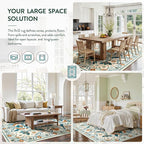 Moynesa Area Rugs 9x12 Retro Home Decor, Modern Bohemian Farmhouse Floral Bird Print Pattern Medallion Carpet for Large Living Room Bedroom Dining Room,Floor Protection Non-Slip Washable