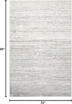 SAFAVIEH Area Rug 6x8 - Adirondack Collection - Ivory & Silver, Modern Ombre Design, Non Shedding & Easy to Clean, Ideal for Living Room, Bedroom, Office, Dining Space (ADR113B)