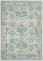 Lahome Floral Washable Area Rugs 5x7, Soft Green Rugs for Living Room Bedroom, Boho Non Slip Low Pile Forest Stain Resistance Large Throw Carpet for Farmhouse Dining Room Nursery, Green