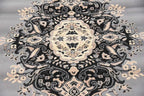 Unique Loom Reza Collection Traditional Persian Style Area Rug, 7 x 10 ft, Gray/Ivory