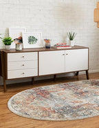 Unique Loom Isabella Collection Area Rug - Adjani (5' 1" x 8' Oval, Ivory/ Beige)