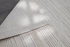 CAMILSON Micro Loop Rug 9x12 Modern Luxury Geometric Arch Large Area Rugs Soft High and Low Pile Stain Resistant Easy-Cleaning Non-Shedding for Living Room Office Indoor Carpet (9 x 12 / White)