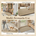Jute Front Door Mat Indoor Entrance Indoor Door Mat Rugs for Entryway Entry Entrance Mats Foyer Rugs Doormat Inside Welcome Mats Boho 2x4 ft Long Runner