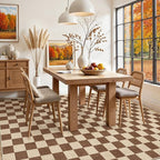LIVEBOX 8x10 Area Rugs for Living Room, Checkered Non-Slip Washable Rugs, Farmhouse Neutral Classic Geometric Pattern Large Boys Area Rug for Bedroom, Carpet for Dining Room Office(Dark Brown,8'x10')