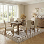 SOULFUL Medium Pile 4x6 Rugs for Living Room - Soft Foot Feel Area Rug - Brown Boho Floral - Washable Non-Slip - Perfect for Bedroom Kids Room Under Dining Table Office