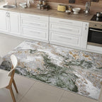 LUXE WEAVERS Marble Swirl Abstract Area Rug, Green 4x5