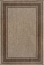 Beverly Rug Large Outdoor Rug 10x14 Modern Bordered Area Rugs for Indoor and Outdoor Patio Deck Porch Garden Waterproof Weather Sun Resistant Washable Outside Carpet (10 x 14 Jute)