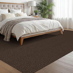 EARTHALL Washable Area Rugs 6x9 Ft Non Slip Living Room Rugs Cotton Rubber Backed Dining Room Rug Braided Bedroom Rugs Indoor Outdoor Floor Carpet for Living Room, Bedroom, Dining Room, Brown/Coffee
