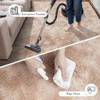 Fluffy Rug Shaggy Area Rug, Mottling Beige 6x9 Area Rugs for Living Room, Large Shag Area Rugs for Bedroom Kids Room Home Decor, Upgrade Anti-Skid Rectangular Fuzzy Rugs