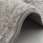 LUMI 8x10 Washable Area Rug for Living Room, Ultra Soft Modern Neutral Grey Rugs Non Slip with Rubber Backing, Low Profile, High Traffic, Stain Resistant Carpets, Ideal for Bedroom, Dining Room