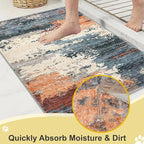 COMSLE Door Mat Soft Absorbent Indoor Front Entryway Rug Machine Washable Entrance Mats for Muddy Paws Non Slip Throw Rugs 20" x 32" Doormat for Inside Foyer Bedroom - Yellow