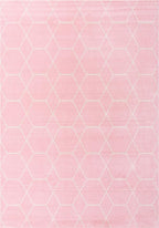 Unique Loom Trellis Frieze Collection Area Rug - Geometric (10' x 14' 1", Light Pink/ Ivory)