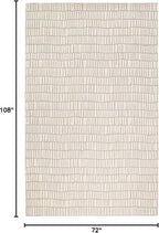 Dash and Albert Roark Wool Area Rug - 6' x 9' Ivory Geometric Hand Tufted Accent Rug - Durable, High Traffic Areas Hallway, Living Room, Stairs - Premium Luxury Hotel Quality Soft Breathable