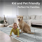 Bloom Rugs Washable Non-Slip 10 ft Runner - Black/Ivory Striped Runner for Entryway, Hallway, Bathroom, and Kitchen - Exact Size: 2.5' x 10'