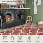 Lahome Moroccan 2x4 Rug Washable Runner Rugs, Non-Slip Kitchen Rugs Runner Throw Laundry Room Rug Small Rug for Bedroom Colorful Christmas Indoor Mat Entrance Bathroom (2'x4', California Sunset)