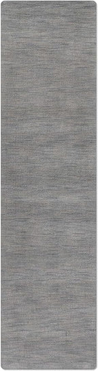 Hand Knotted Loom Wool ECO-Friendly Area Rugs - 2'6''x6', Runner, Light Blue Color, Solid Plain Design, High Pile Handmade Anti Skid Area Rugs for Living Room, Bed Room (L00111)